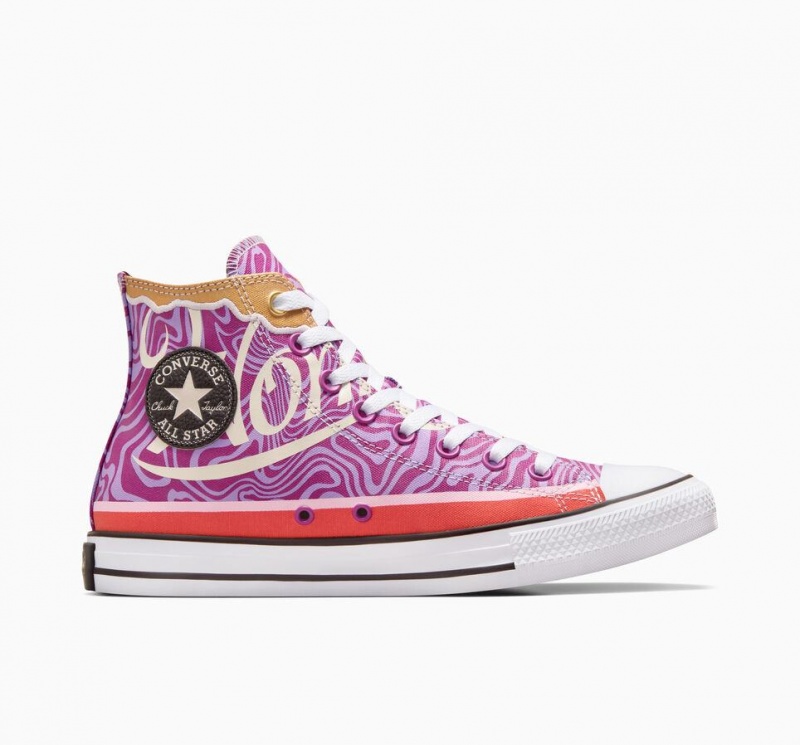 Baskets Montantes Converse X Wonka Chuck Taylor All Star Swirl Blanche Noir Femme | KUC-1161996