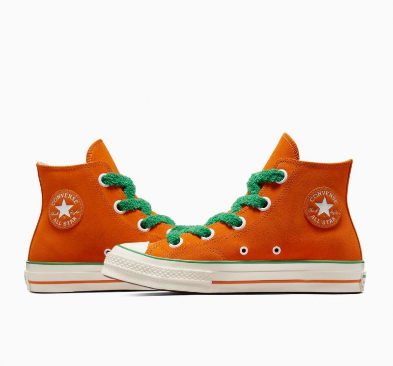 Baskets Montantes Converse X Wonka Chuck 70 Oompa Loompa Blanche Femme | YPI-8422643