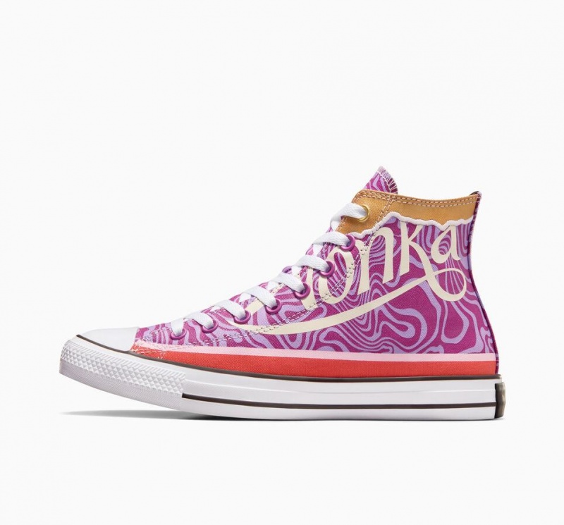 Baskets Montantes Converse X Wonka Chuck Taylor All Star Swirl Blanche Noir Femme | KUC-1161996