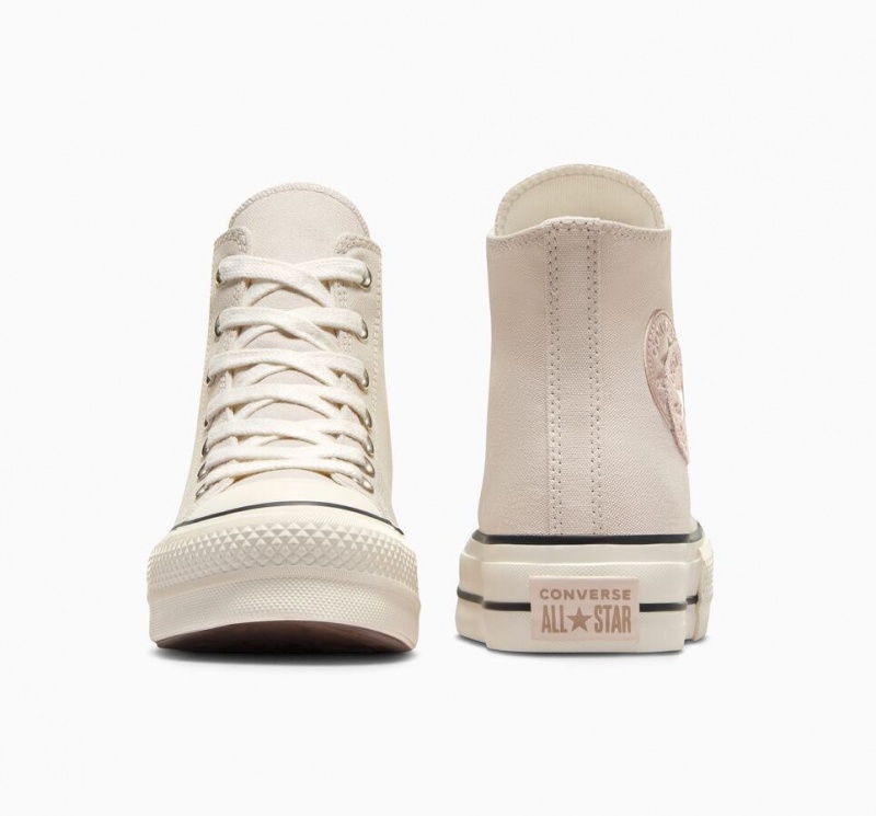 Baskets Montantes Converse Chuck Taylor All Star Lift Platform Natural Tones  | GFE-7554746