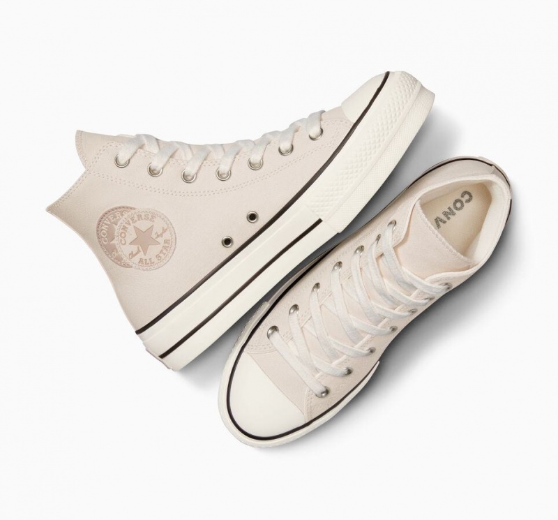 Baskets Montantes Converse Chuck Taylor All Star Lift Platform Natural Tones  | GFE-7554746