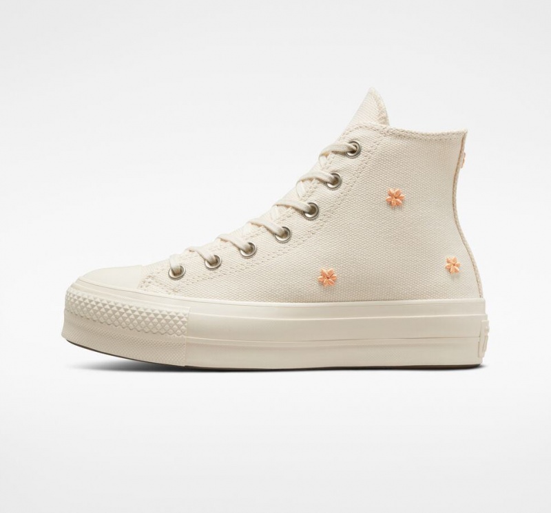 Baskets Montantes Converse Chuck Taylor All Star Lift Platform Pearls  | IEQ-5244962