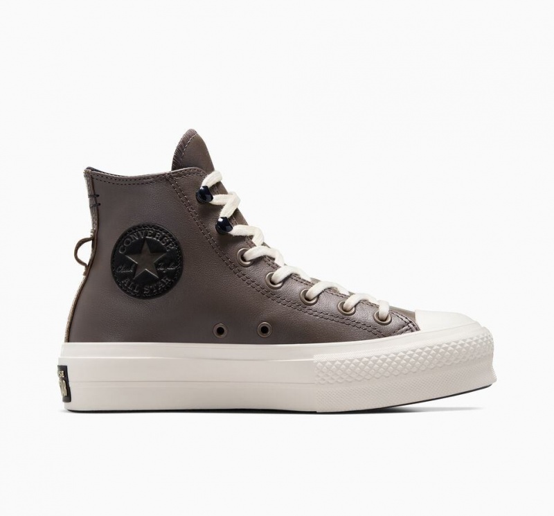 Baskets Montantes Converse Chuck Taylor All Star Lift Platform Fleece-lined Leather  | EVA-4728020