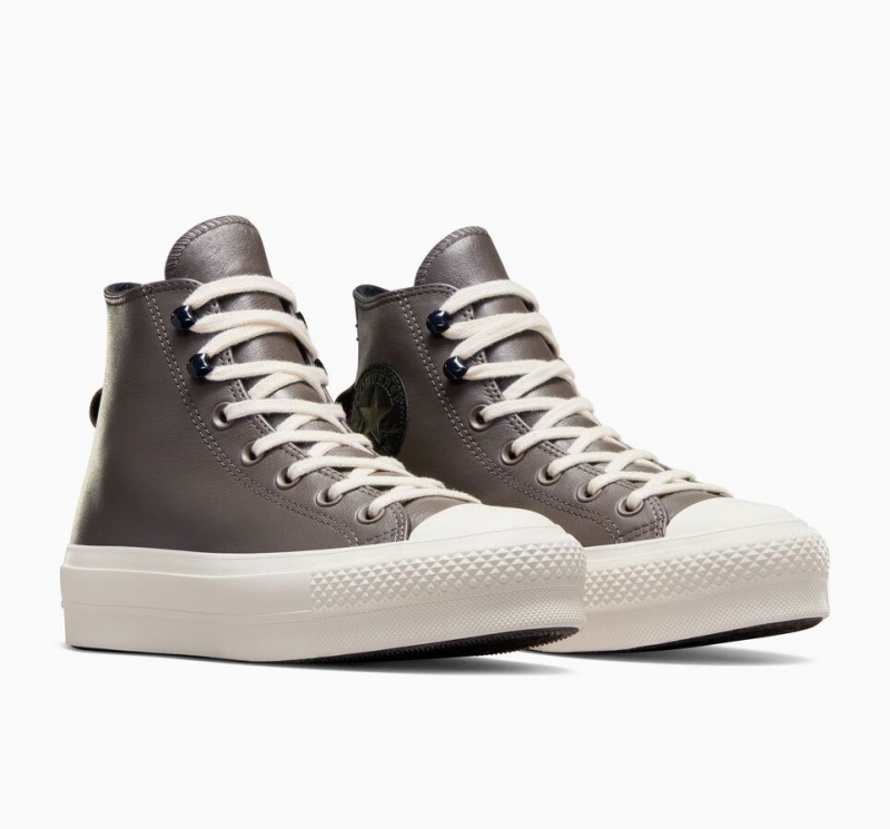 Baskets Montantes Converse Chuck Taylor All Star Lift Platform Fleece-lined Leather  | EVA-4728020