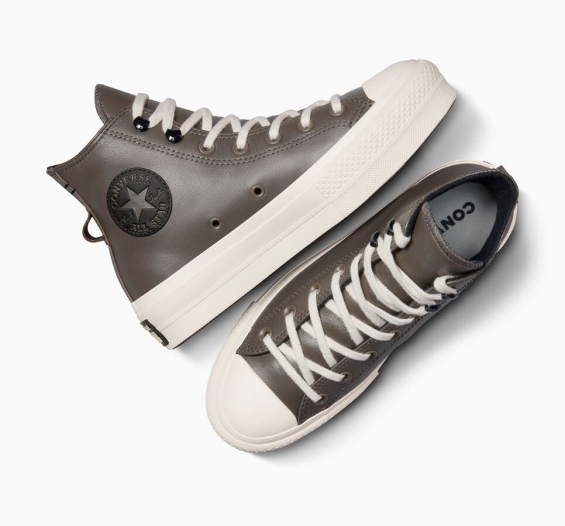 Baskets Montantes Converse Chuck Taylor All Star Lift Platform Fleece-lined Leather  | EVA-4728020