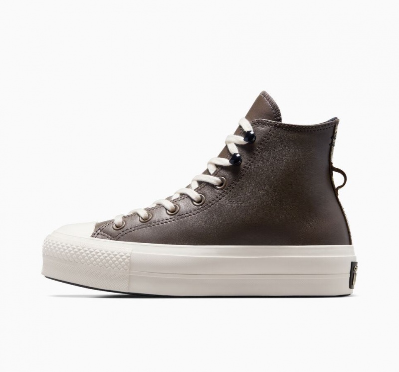 Baskets Montantes Converse Chuck Taylor All Star Lift Platform Fleece-lined Leather  | EVA-4728020