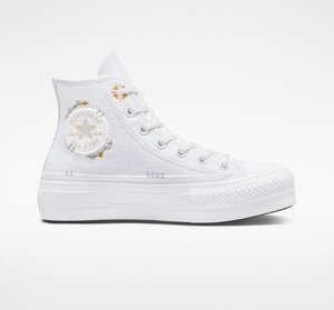 Baskets Montantes Converse Chuck Taylor All Star Lift Platform Autumn Embroidery  | KKP-8133744